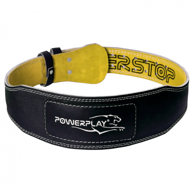 PowerPlay Пояс для важкої атлетики 5085 шкіра чорно-жовтий S PowerPlay Пояс для важкої атлетики 5085 шкіра чорно-жовтий S