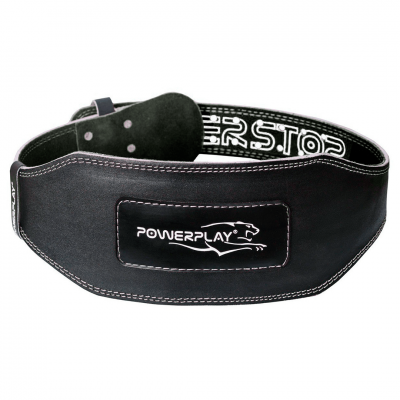 PowerPlay Пояс для важкої атлетики 5053 шкіра чорно-чорний XS PowerPlay Пояс для важкої атлетики 5053 шкіра чорно-чорний XS