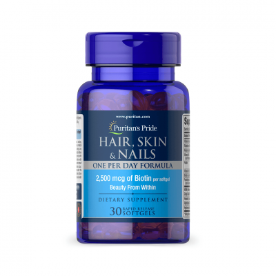 Puritan's Pride Hair, Skin & Nails One Per Day Formula 30 sgels Puritan's Pride Hair, Skin & Nails One Per Day Formula 30 sgels