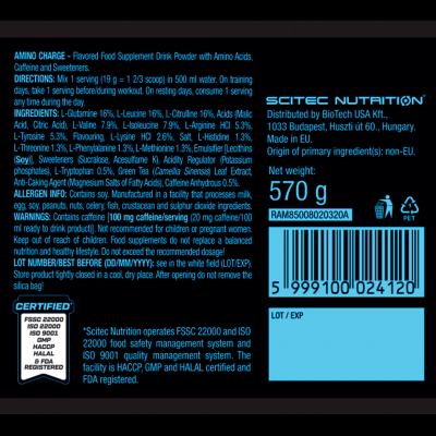 Scitec Nutrition Amino Charge 570 g Apricot Scitec Nutrition Amino Charge 570 g Apricot