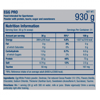 Scitec Nutrition Egg Pro 930 g Chocolate Scitec Nutrition Egg Pro 930 g Chocolate