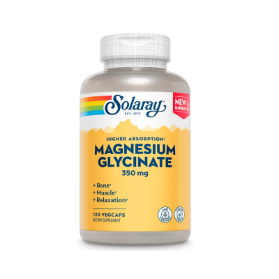 Solaray Magnesium Glycinate 350 mg 120 caps Solaray Magnesium Glycinate 350 mg 120 caps