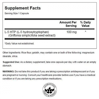 Swanson 5-HTP 100 mg Extra Strength 60 caps Swanson 5-HTP 100 mg Extra Strength 60 caps